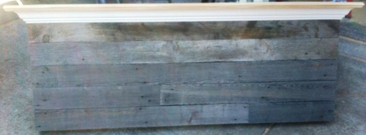 queen size barn wood headboard, bedroom ideas, painted furniture