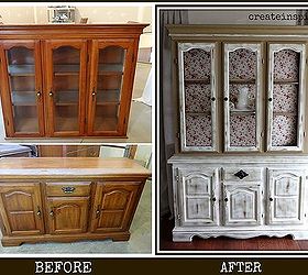 country hutch makeover, painted furniture