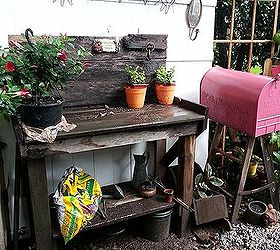 potting bench and mailbox, gardening, outdoor living