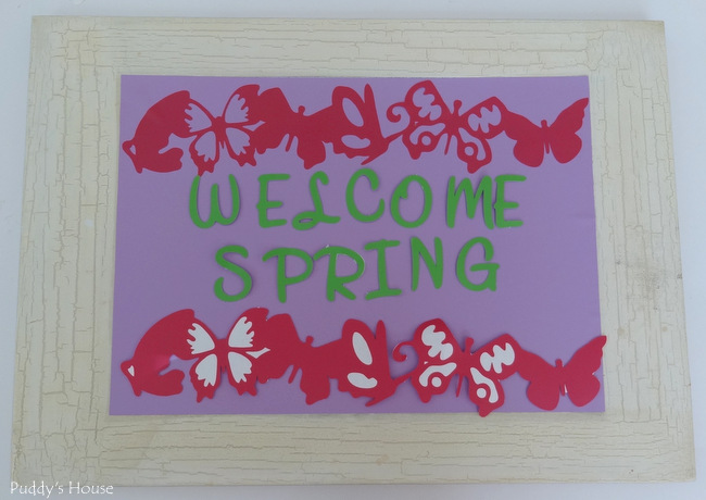 cartel de vinilo de bienvenida a la primavera