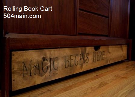 rolling book cart, cleaning tips, painted furniture, I believe magic happens in the pages of a book