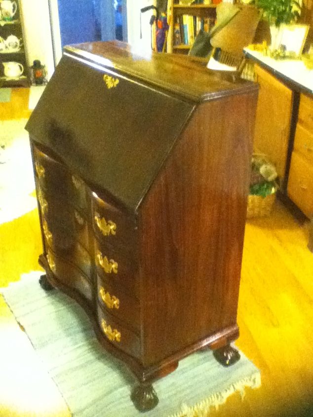 70 Year Old Antique Secretary Desk Hometalk 70 Year Old Antique Secretary Desk Painted Furniture The Only Problem Was My Wife