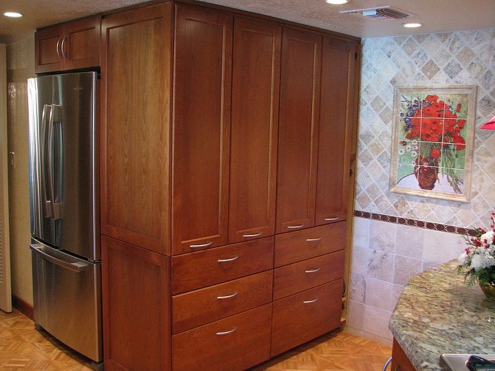 is this kitchen worth your vote, home decor, home improvement, kitchen design, These large pantry cabinets with over sized pot drawers replaced the original walk in pantry with room to spare