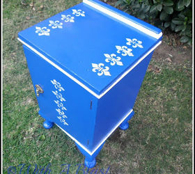 painting a lovely antique, painted furniture, Sturdy and solid after some paint this became my Lady In Blue