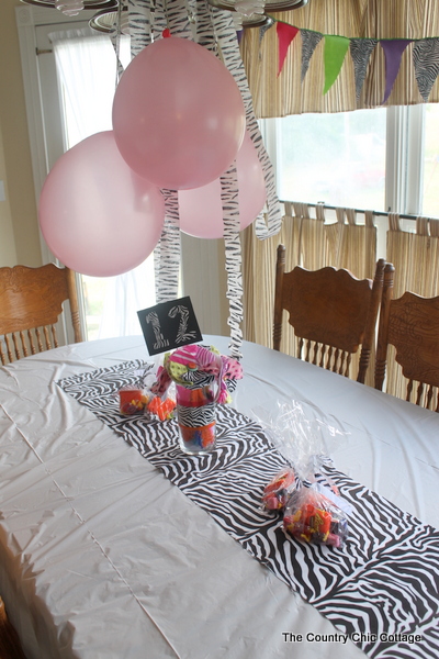 zebra themed tween party, crafts, flowers, home decor, Very colorful zebra themed party