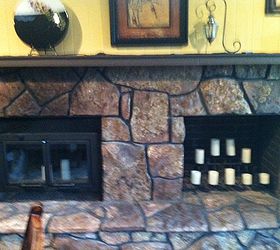 I'm wondering how i could update this moss rock fireplace?