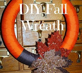 create a fall wreath for porch or front door diy tutorial, crafts, seasonal holiday decor, thanksgiving decorations, wreaths, Use items at hand to create your own fall wreath for a porch or front door decoration