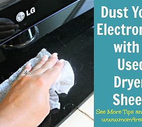 the easiest way to dust your electronics, cleaning tips, Dust Your Electronics with a Used Dryer Sheet