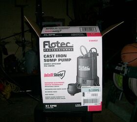 many thanks and a new sump pump, home maintenance repairs, plumbing, The new pump