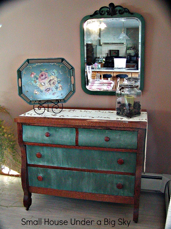 pretty dresser, painted furniture