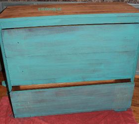 oui oui rescued dresser turned french tastic, chalk paint, painted furniture, A started with a custom blue mineral chalk paint It was a blue green