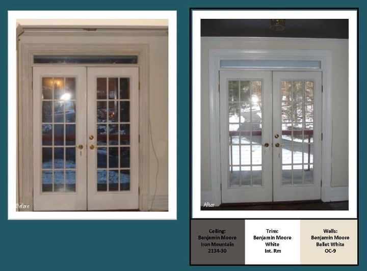 q what are your thoughts for the front door selection, doors, painting, Entry Hallway Paint