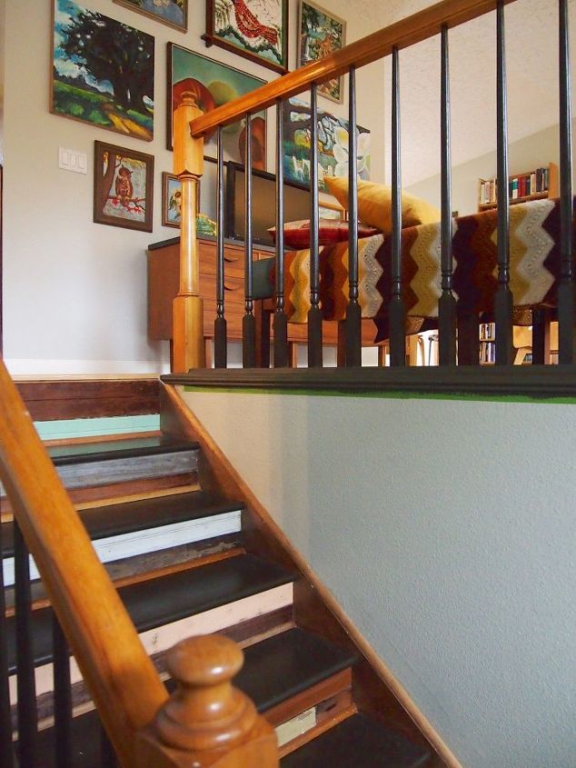 choosing the right brown, painting, stairs