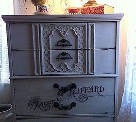 a new antique dresser from a freebie, chalk paint, painted furniture, Back in it s home where it belongs