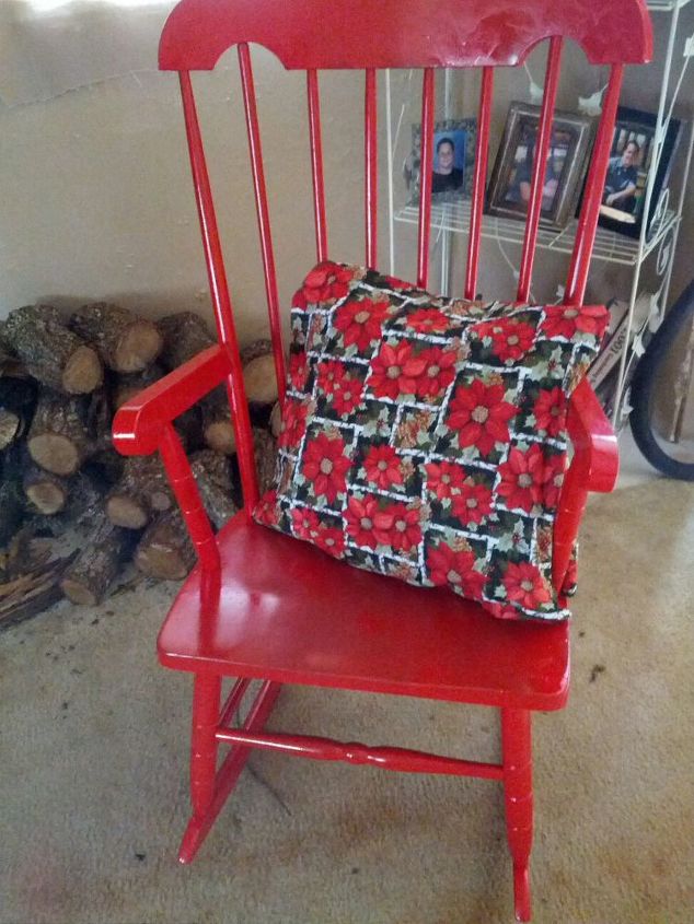 hand painted decorative chairs, painted furniture, A plain old wooden rocker went from boring to this