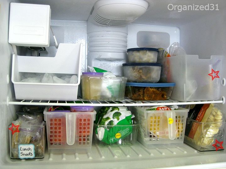 american made kitchen organizing, kitchen design, organizing, I also have American made organizing bins in my freezer