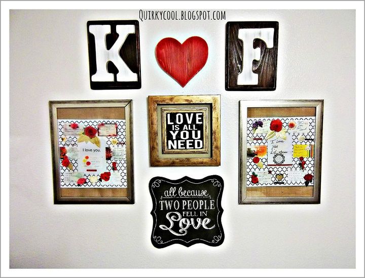 create a gallery wall with love notes and keepsakes, home decor, wall decor