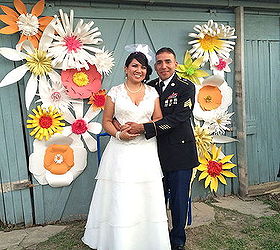giant paper flowers for an outdoor wedding, crafts, wreaths