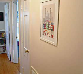 ikea travel prints in the hallway and a lesson in just starting, foyer, home decor, wall decor, These prints are slim enough so they don t interfere in an already narrow hallway