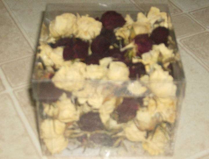 dried flower arrangements, crafts, home decor, Red Yellow Roses