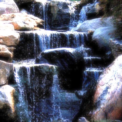 a waterfall i built at walter payton s house in south barrington illinois, outdoor living, ponds water features, Check out this waterfall built by Ponds Inc of Illinois This was done at the former home of Walter Payton from the Chicago Bears located in South Barrington Illinois
