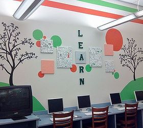 spring creek elementary remodel by kaza design llc, home decor, A mural that now fills a once blank wall