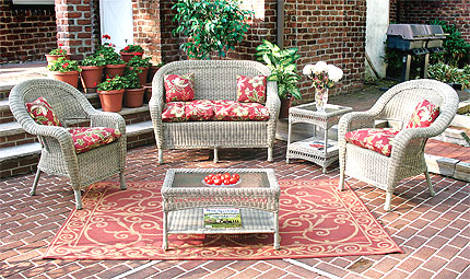 outdoor wicker furniture, outdoor furniture, outdoor living, painted furniture