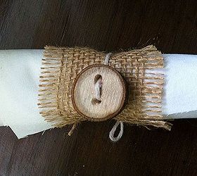 rustic napkin rings burlap amp tree branches, crafts