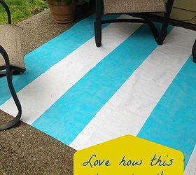 a painted floor cloth, flooring, outdoor living, painting, The finished product