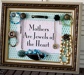 mother s day diy framed jewelry organizer, crafts
