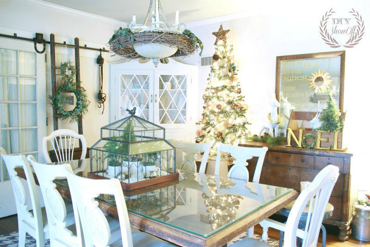 christmas dining room, dining room ideas, seasonal holiday decor, our farmhouse Christmas dining room