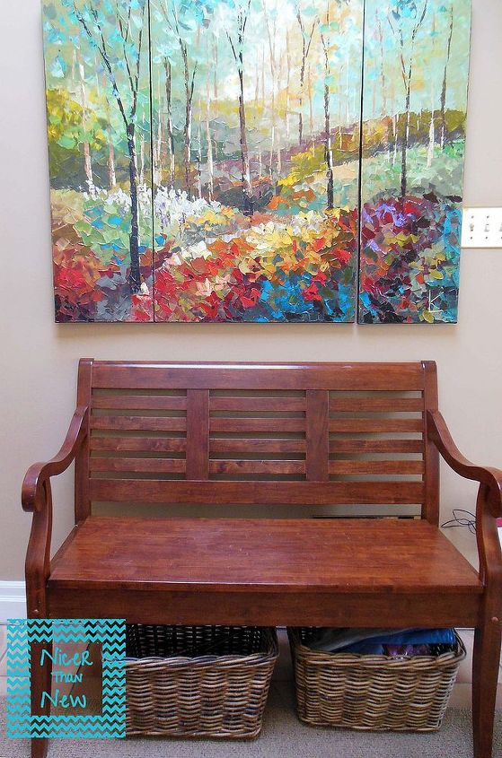 mission colour, dining room ideas, foyer, home decor, painted furniture, So many colours in this oil painting