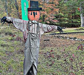 white oak studio designs open house snap shots, gardening, Mr pumpkin head scarecrow pointed the way in the driveway