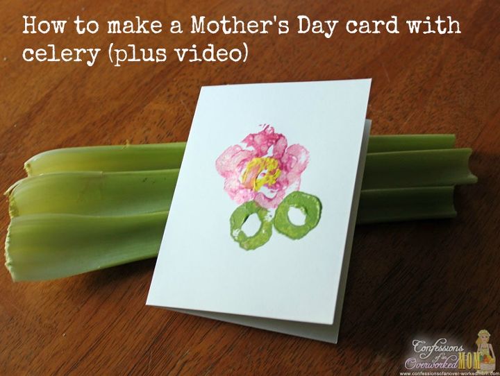 how to make a mother s day card with celery, crafts, Final card