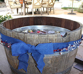 wine barrel beverage tub, Patriotic Decorations Perfect for July 4th