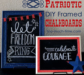 patriotic framed chalkboard diy, chalkboard paint, crafts, patriotic decor ideas, seasonal holiday decor