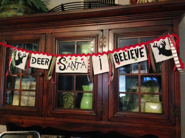 deer santa banner, seasonal holiday decor, Deer Santa I believe