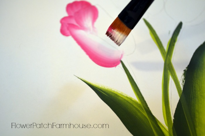 learn to paint tulips, crafts, painting, stroke by stroke
