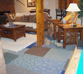 carpet squares in basement, basement ideas, flooring, home decor