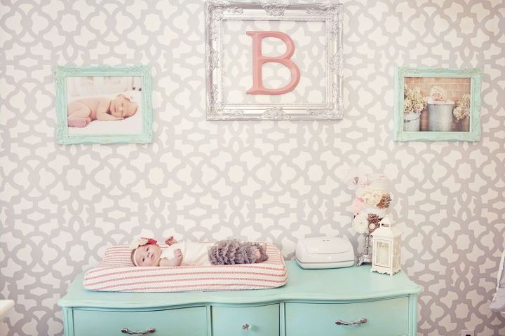 stenciling a stylish nursery, bedroom ideas, home decor, painting, wall decor