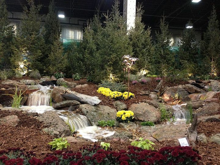 rocky mountain waterscapes award winning garden at the 2013 denver home show, gardening, outdoor living, ponds water features, A beautiful pondless waterfall