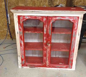 shabby farmhouse style cabinet, painted furniture, This is the cabinet I started with to match