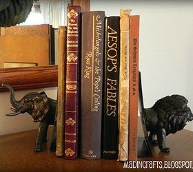 dollar store toy bookends, crafts, Faux Bronze Animal Head Bookends
