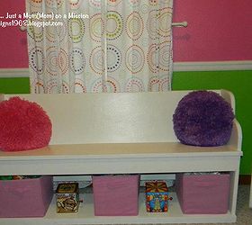 a 10ft church pew re do, painted furniture, storage ideas, And a Cute Little Storage Bench for a Girls Room
