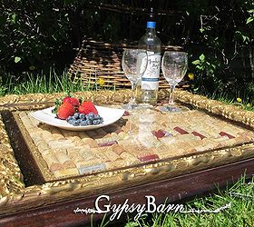 old frame corks glass amp drawer pulls stunning wine and cheese tray, chalkboard paint, crafts, repurposing upcycling