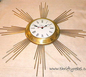shabby chic vintage clock makeover, painting, repurposing upcycling, shabby chic, Here s the before
