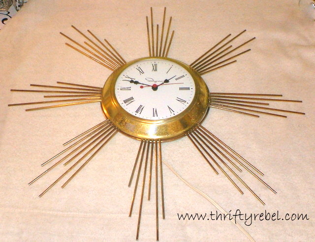 shabby chic vintage clock makeover, painting, repurposing upcycling, shabby chic, Here s the before