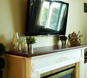 cordless mantle never see a wire or cord or tv box again, electrical, living room ideas, Neat and tidy no cable boxes or electronics