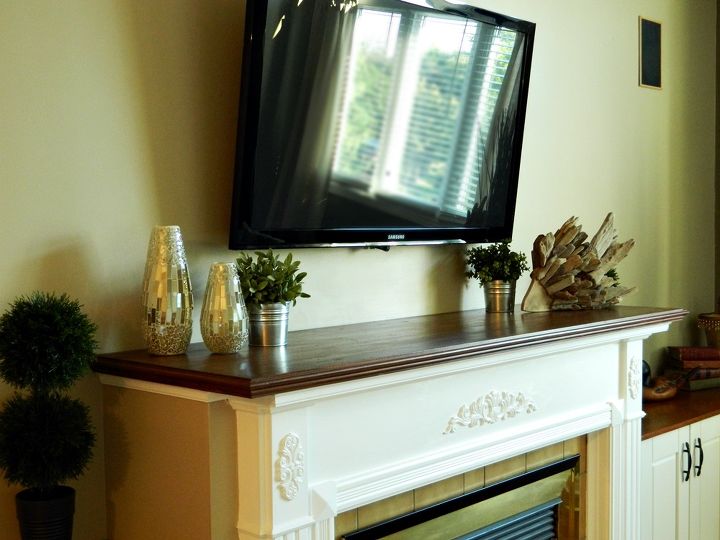 cordless mantle never see a wire or cord or tv box again, electrical, living room ideas, Neat and tidy no cable boxes or electronics