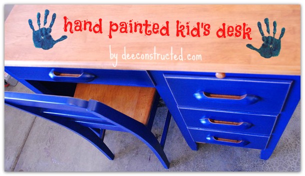 small painted desk, painted furniture